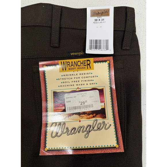 NWT Wrangler Wrancher Boot Jeans 100%‎ Polyester Pants 38x31 82BN - Picture 4 of 7